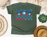 America Blue graphic tee in Moss