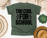 Too Cool For School graphic tee in Moss