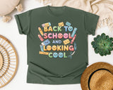 Back To School And Looking Cool graphic tee in Moss