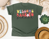 Welcome Back To School Retro graphic tee in Moss