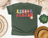 Kindergarten Crew graphic tee in Moss