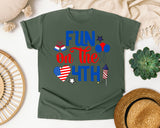 Fun On The 4th graphic tee in Moss