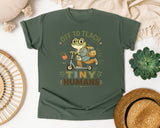 Off To Teach Tiny Humans Frog graphic tee in Moss