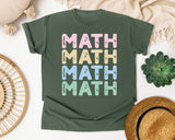 Math Math Math Stacked graphic tee in Moss