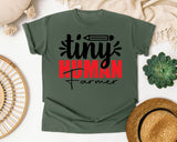 Tiny Human Farmer graphic tee in Moss