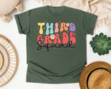 Third Grade Squad graphic tee in Moss