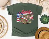 Army Step Dad graphic tee in Moss