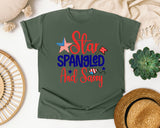 Star Spangled And Sassy graphic tee in Moss