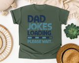 Dad Jokes Loading Please Wait Grey graphic tee in Moss