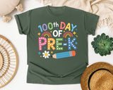 100th Day Of Pre-K graphic tee in Moss