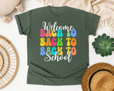 Welcome Back To School Stacked graphic tee in Moss