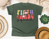 Fifth Grade Squad graphic tee in Moss