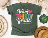 Team Third Grade graphic tee in Moss