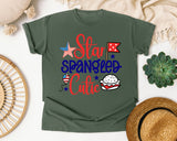 Star Spangled Cutie Red graphic tee in Moss