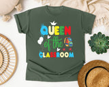 Queen Of The Classroom graphic tee in Moss