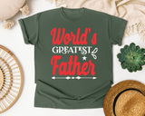 World's Greatest Father Red graphic tee in Moss
