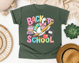 Back To School Goose graphic tee in Moss