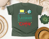 Classroom Cutie Laptop graphic tee in Moss