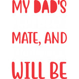 My Dad's My Best Mate Red graphic tee in Moss