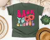 Back To School Hearts graphic tee in Moss