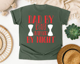 Dad By Day Gamer By Night White 2 graphic tee in Moss