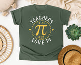 Teachers Love Pi graphic tee in Moss