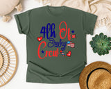 4th Of July Crew graphic tee in Moss