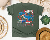 Land Of The Free Home Of The Brave graphic tee in Moss