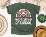 101 Days Of School graphic tee in Moss