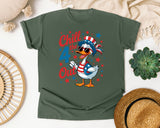 Chill The 4 Out Grey 2 graphic tee in Moss