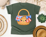 Patriotic Picnic Basket graphic tee in Moss