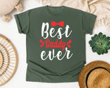 Best Daddy Ever White 3 graphic tee in Moss