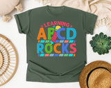 Learning ABCD Rocks graphic tee in Moss