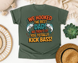 We Hooked The Best Dad graphic tee in Moss
