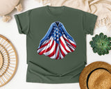 American Flag Cape graphic tee in Moss