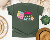 Game Over Back To School graphic tee in Moss