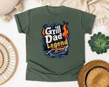 Grill Dad Legend Black graphic tee in Moss