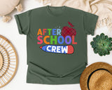 After School Crew graphic tee in Moss