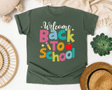Welcome Back To School Apple graphic tee in Moss