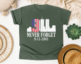 Never Forget White 4 graphic tee in Moss