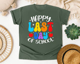 Happy Last Day Of School graphic tee in Moss