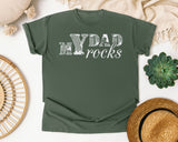 My Dad Rocks Classic graphic tee in Moss