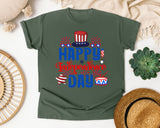 Happy Independence Day Blue graphic tee in Moss