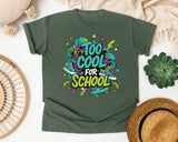 Too Cool For School Graffiti graphic tee in Moss