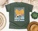 100 Days Of School Rainbow Bow graphic tee in Moss