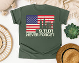 Never Forget Red graphic tee in Moss