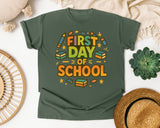 First Day Of School Marquee graphic tee in Moss