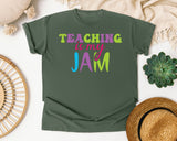 Teaching Is My Jam graphic tee in Moss