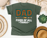 Dad Fixer Of All Things Brown graphic tee in Moss