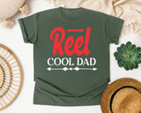 Reel Cool Dad White 2 graphic tee in Moss